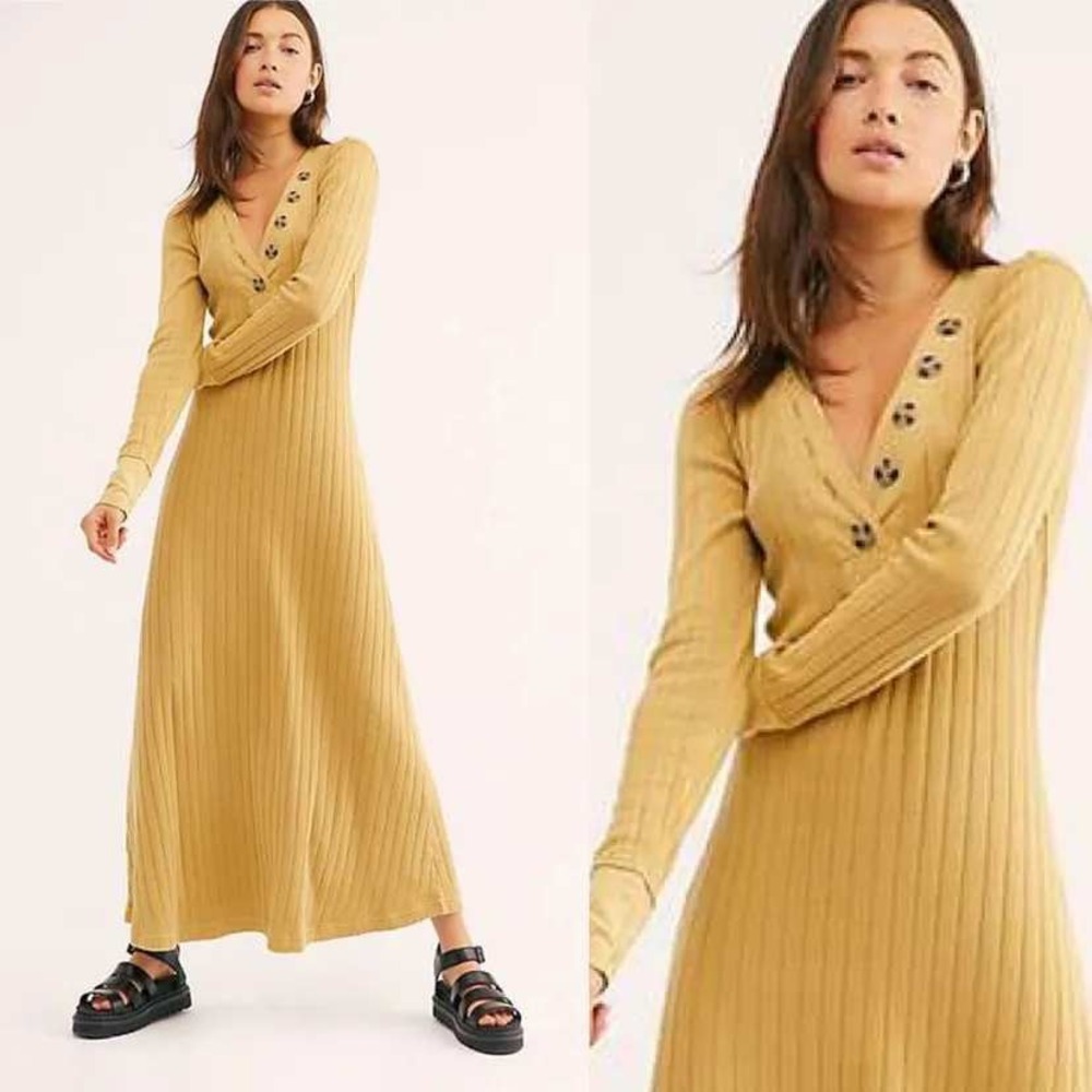 Free People Beach Sunflower Cotton Dress